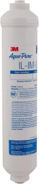 3M Aqua-Pure - 2-1/8" OD, 5µ, Polypropylene Inline Cartridge Filter - 10-5/16" Long, Reduces Sediments, Tastes, Odors & Chlorine - Caliber Tooling