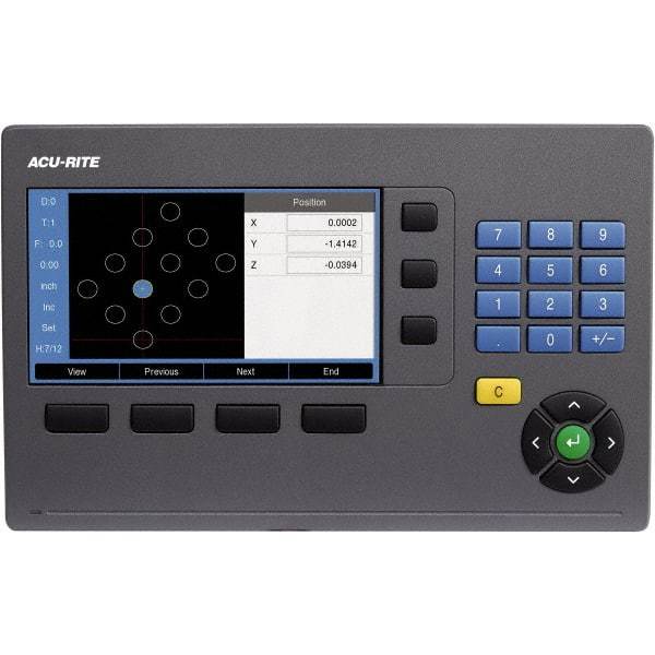 Acu-Rite - 2 Axis, 24" X-Axis Travel, 13" Y-Axis Travel, Milling DRO System - 5µm Resolution, 5µm Accuracy, LCD Color Display - Caliber Tooling