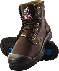 Steel Blue - Men's Size 14 Medium Width Steel Work Boot - Oak, Leather Upper, TPU Outsole, 6" High, Lace-Up - Caliber Tooling