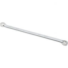 Proto - 11/16" x 3/4" 12 Point Box Wrench - Double End, 1" Head Diam x 1/2" Head Thickness, 14-11/32" OAL, Steel, Polished Finish, 15° Offset - Caliber Tooling