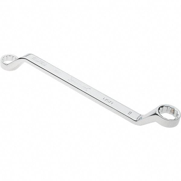 Proto - 15/16" x 1" 12 Point Box Wrench - Double End, 1-11/32" Head Diam x 1-7/16" Head Thickness, 14" OAL, Steel, Polished Finish, 15° Offset - Caliber Tooling