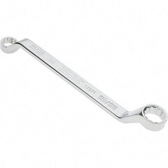 Proto - 11/16" x 3/4" 12 Point Box Wrench - Double End, 1" Head Diam x 1-5/32" Head Thickness, 10-51/64" OAL, Steel, Polished Finish, 15° Offset - Caliber Tooling