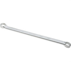 Proto - 7/8" x 1" 12 Point Spline Box Wrench - Double End, 1-17/64" Head Diam x 1-29/64" Head Thickness, 17-3/32" OAL, Steel, Polished Finish, 15° Offset - Caliber Tooling