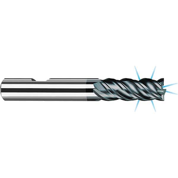 Fraisa - 3/4, 2" LOC, 3/4" Shank Diam, 4-1/2" OAL, 4 Flute Solid Carbide Square End Mill - Caliber Tooling