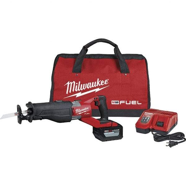 Milwaukee Tool - 18V, 3,000 SPM, Cordless Reciprocating Saw - 1-1/4" Stroke Length, Lithium-Ion 1 Battery Included - Caliber Tooling