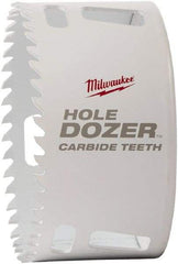 Milwaukee Tool - 4-1/2" Diam, 1-5/8" Cutting Depth, Hole Saw - Carbide-Tipped Saw, Toothed Edge - Caliber Tooling