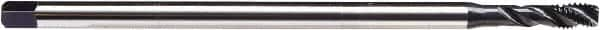 Emuge - M6x1.00 Metric, 3 Flute, NE2 Finish Cobalt, Spiral Flute, Extension Pulley Tap - Semi-Bottoming Chamfer, 6.3" OAL, 43/64" Thread Length, 6H Class of Fit - Caliber Tooling