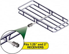 Erickson Manufacturing - Aluminum Cargo Carrier - 19-1/2" Wide x 53-1/2" Long, Silver, For Use with 1.25" Receivers & 2" Receivers - Caliber Tooling