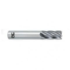 14mm Dia. x 89mm Overall Length 6-Flute Square End Solid Carbide SE End Mill-Round Shank-Center Cutting-Uncoated - Caliber Tooling