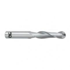 1/2" Dia. - 4" OAL - Bright CBD - Ball End SE EM - 2 FL - Caliber Tooling