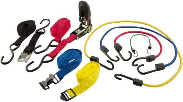 Erickson Manufacturing - Bungee Cord with S Hook - 18, 24, 36" OAL, Red/Blue/Green/Yellow - Caliber Tooling