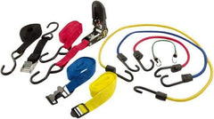 Erickson Manufacturing - Bungee Cord with S Hook - 18, 24, 36" OAL, Red/Blue/Green/Yellow - Caliber Tooling