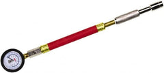 Milton - 0 to 160 psi Dial Straight Large Bore Tire Pressure Gauge - 9' Hose Length, 5 psi Resolution - Caliber Tooling