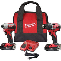 Milwaukee Tool - 18 Volt Cordless Tool Combination Kit - Includes Brushless Compact Drill/Driver & Brushless 1/4" Impact Driver, Lithium-Ion Battery Included - Caliber Tooling