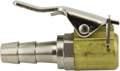 Milton - 150 Max psi Closed Check Brass Air Chuck - Clip On Chuck, 1/4 Barbed - Caliber Tooling