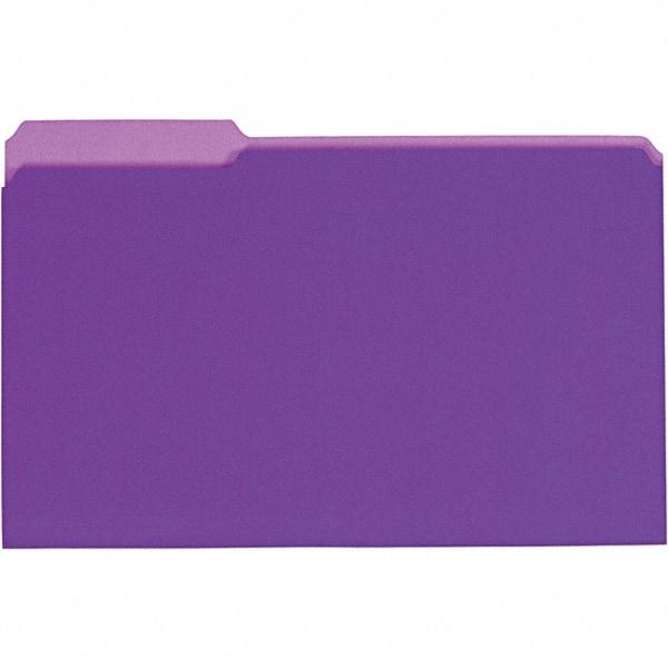 UNIVERSAL - 9-5/8 x 14-3/4", Legal, Violet, File Folders with Top Tab - 11 Point Stock, 1/3 Tab Cut Location - Caliber Tooling