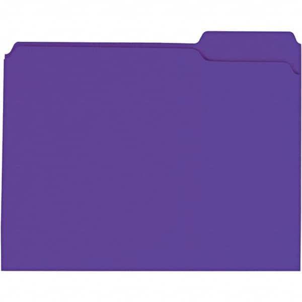 Universal One - 9-5/8 x 11-3/4", Letter Size, Violet, File Folders with Top Tab - 11 Point Stock, 1/3 Tab Cut Location - Caliber Tooling