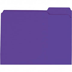 Universal One - 9-5/8 x 11-3/4", Letter Size, Violet, File Folders with Top Tab - 11 Point Stock, 1/3 Tab Cut Location - Caliber Tooling