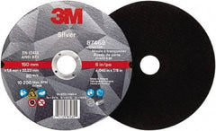 3M - 6" Ceramic Cutoff Wheel - 0.045" Thick, 7/8" Arbor, Use with Angle Grinders - Caliber Tooling