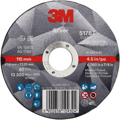 3M - 6" Ceramic Cutoff Wheel - 0.045" Thick, 7/8" Arbor, Use with Angle Grinders - Caliber Tooling