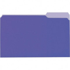 Universal One - 9-5/8 x 14-3/4", Legal, Violet/Light Violet, File Folders with Top Tab - 11 Point Stock, 1/3 Tab Cut Location - Caliber Tooling