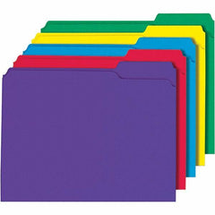 Universal One - 9-5/8 x 11-3/4", Letter Size, Assorted Colors, File Folders with Top Tab - 11 Point Stock, 1/3 Tab Cut Location - Caliber Tooling