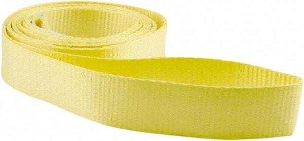 Erickson Manufacturing - 8' Long x 2" Wide, 3,200 Lb Vertical Capacity, Polyester Web Sling - 2,500 Lb Choker Capacity, Yellow - Caliber Tooling