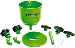 OEM Tools - 16 oz Capacity Plastic Funnel Set - Green - Caliber Tooling