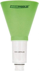 OEM Tools - 16 oz Capacity Plastic Funnel - 5" Mouth OD, 3-3/4" Straight Spout, Green & Clear - Caliber Tooling