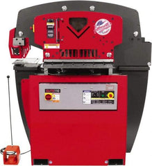 Edwards Manufacturing - 11-3/4" Throat Depth, 110 Ton Punch Pressure, 1-3/8" in 1" Punch Capacity Ironworker - 7-1/2 hp, 3 Phase, 230 Volts, 57-1/4" Wide x 66-1/16" High x 42-3/8" Deep - Caliber Tooling