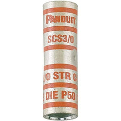 Panduit - 3/0 AWG Compatible, Noninsulated, Crimp-On Butt Splice Terminal - Red - Caliber Tooling