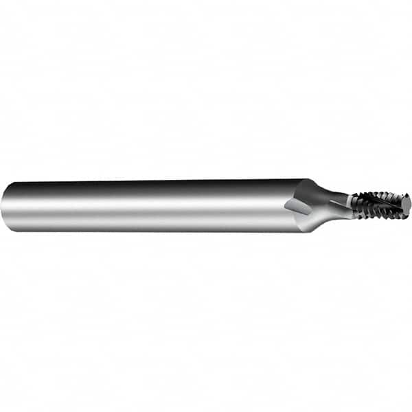 Sandvik Coromant - 0.1181" Cutting Diam, 3 Flute, Solid Carbide Helical Flute Thread Mill - Internal Thread, 1/4" LOC, 6mm Shank Diam - Caliber Tooling