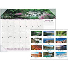 AT-A-GLANCE - 12 Sheet, 22 x 17", Desk Pad Calendar - Landscapes - Caliber Tooling