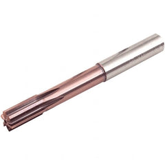 Iscar - 5mm Solid Carbide 4 Flute Chucking Reamer - Straight Flute, 6mm Straight Shank, 12mm Flute Length, 76mm OAL - Caliber Tooling