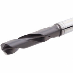 Iscar - 5.9mm 140° Solid Carbide Jobber Drill - TiAlN Finish, Right Hand Cut, Spiral Flute, Straight Shank, 66mm OAL, Standard Point - Caliber Tooling