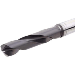 Iscar - 4.1mm 140° Solid Carbide Jobber Drill - TiAlN Finish, Right Hand Cut, Spiral Flute, Straight Shank, 66mm OAL, Standard Point - Caliber Tooling