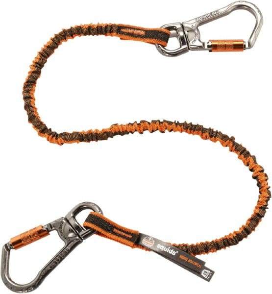 Ergodyne - 38" Tool Lanyard - Carabiner Connection, 60" Extended Length, Orange - Caliber Tooling