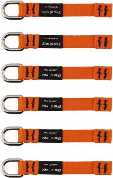 Ergodyne - 4-1/2" Tool Tether - Sealing Tape Connection, 5" Extended Length, Orange - Caliber Tooling