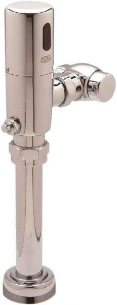 Zurn - 1-1/2" Spud Coupling, 1" Pipe, Closet Automatic Flush Valve - Single Flush, 1.6 Gal per Flush, Chrome Cover, Powered by 4 AA Batteries - Caliber Tooling