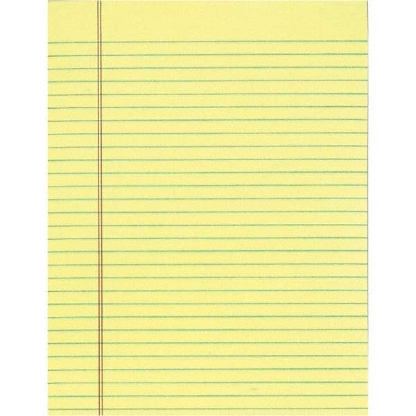 TOPS - 50 Sheet, 8-1/2 x 11", Legal/Wide (Style) Legal Pad - Canary - Caliber Tooling