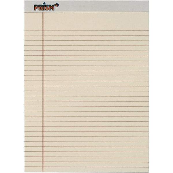 TOPS - 50 Sheet, 8-1/2 x 11-3/4", Legal/Wide (Style) Legal Pad - Pastel Ivory - Caliber Tooling