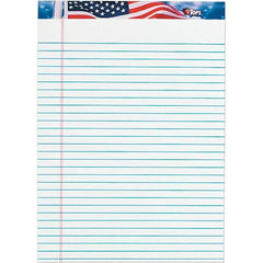 TOPS - 50 Sheet, 8-1/2 x 11-3/4", Legal/Wide (Style) Writing Pad - Red, White & Blue - Caliber Tooling