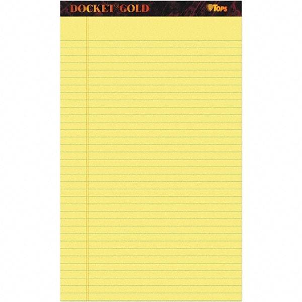 TOPS - 50 Sheet, 8-1/2 x 14", Legal/Wide (Style) Writing Pad - Canary - Caliber Tooling