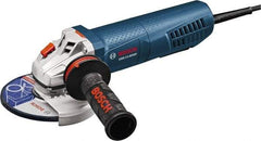 Bosch - 5" Wheel Diam, 11,500 RPM, Corded Angle & Disc Grinder - 5/8-11 Spindle, 120 Volts, 13 Amps - Caliber Tooling