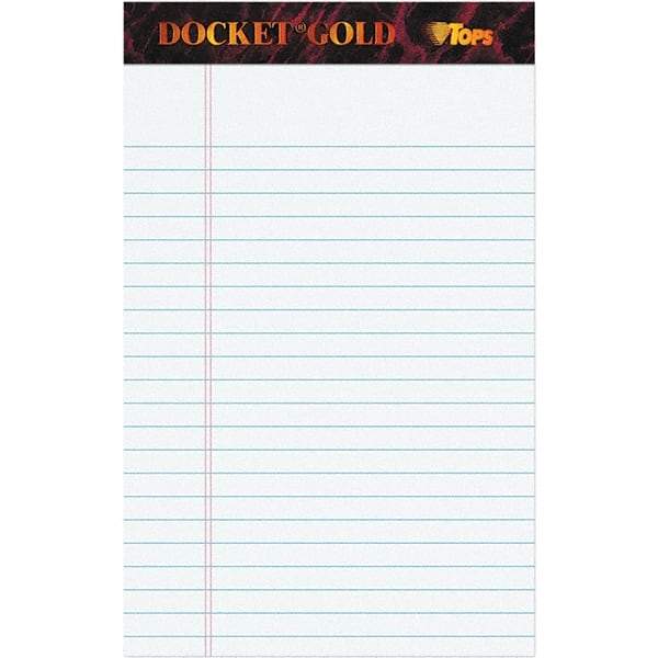 TOPS - 50 Sheet, 6 x 8", Narrow Writing Pad - White - Caliber Tooling