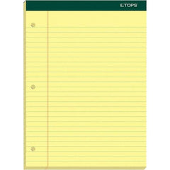 TOPS - 100 Sheet, 8-1/2 x 11-3/4", Legal/Wide (Style) Writing Pad - Canary - Caliber Tooling