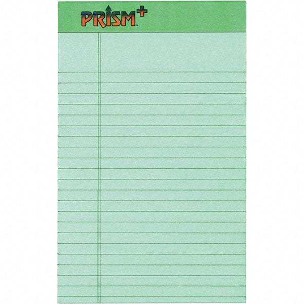 TOPS - 50 Sheet, 5 x 8", Narrow Legal Pad - Pastel Green - Caliber Tooling