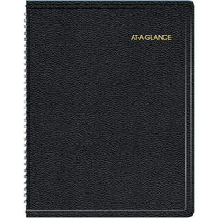 AT-A-GLANCE - 128 Sheet, 8-1/4 x 10-7/8", Weekly/Monthly Appointment Book - Black - Caliber Tooling