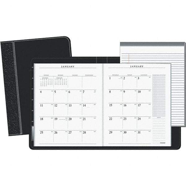 AT-A-GLANCE - 24 Sheet, 9 x 11", Monthly Padfolio - Black & White - Caliber Tooling