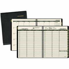 AT-A-GLANCE - 128 Sheet, 6-7/8 x 8", Weekly/Monthly Appointment Book - Black - Caliber Tooling